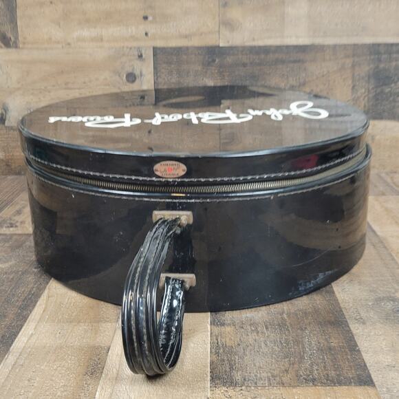 John Robert Powers Model Agency Round Suitcase Luggage Makeup Travel Bag Hat Box - Picture 11 of 16